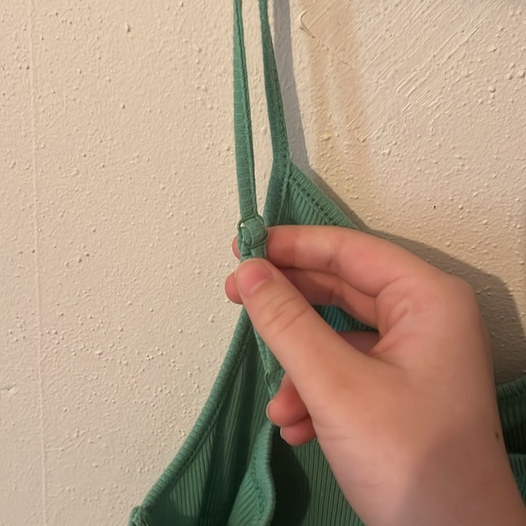 Forever21 + Green Rutched Dress Mini - Picture 3 of 5